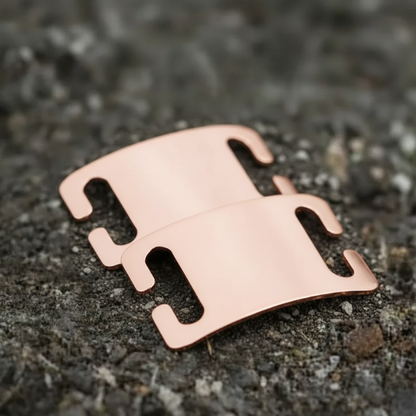 Engraved silent slide-on dog tag made from stainless steel Rose Gold Color