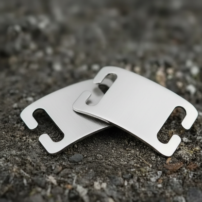 Engraved silent slide-on dog tag made from stainless steel Silver Color